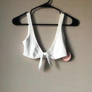 Sanori Swimsuit White Halter Top with Bow